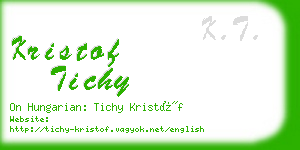 kristof tichy business card